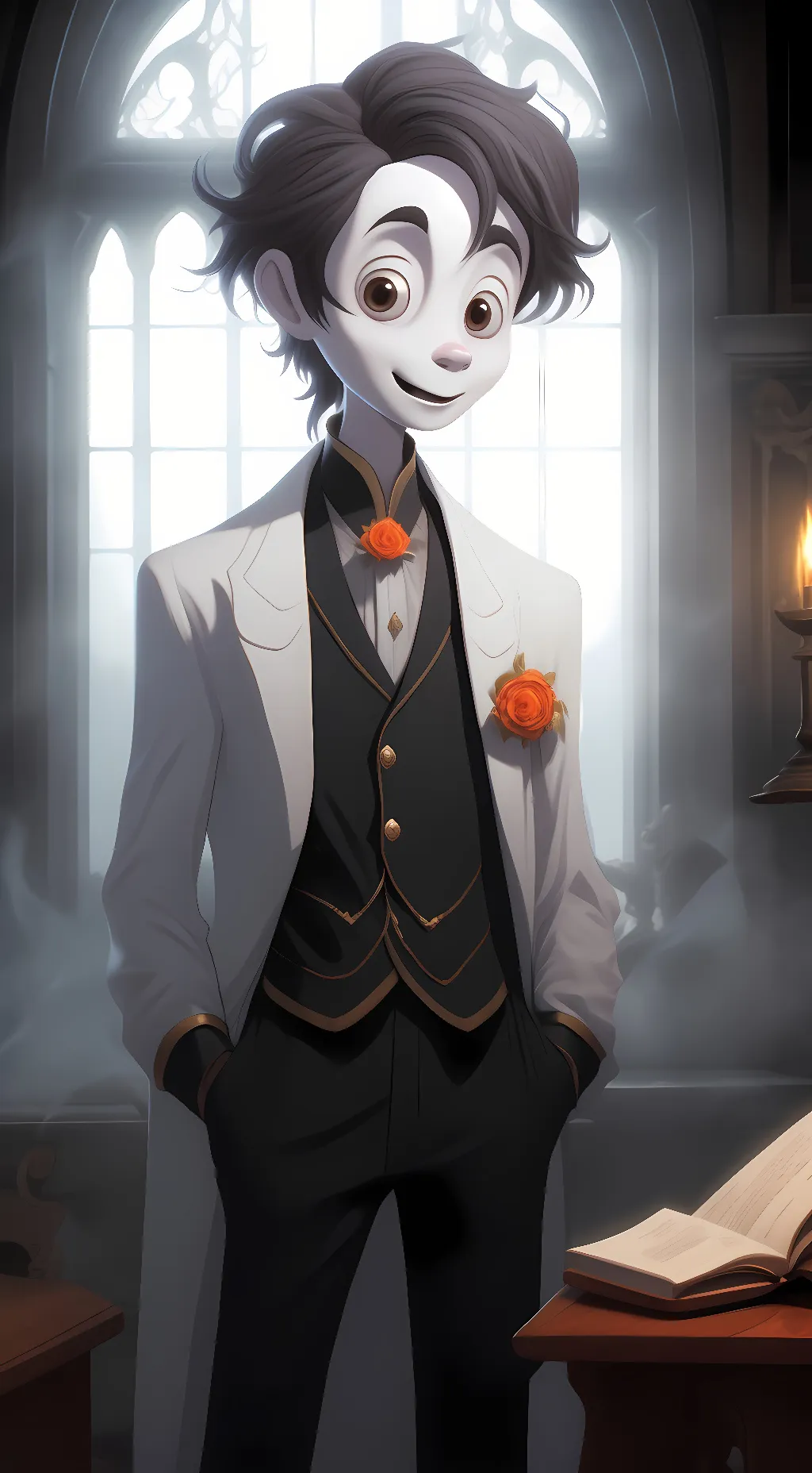 ai character: Casper the ghost background