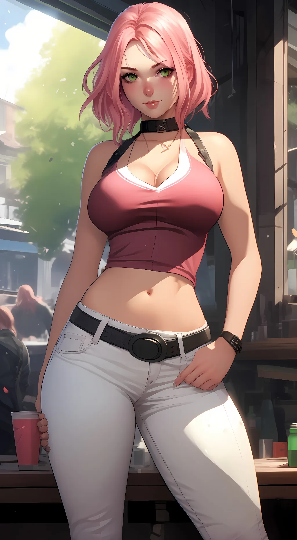 ai character: Sakura background