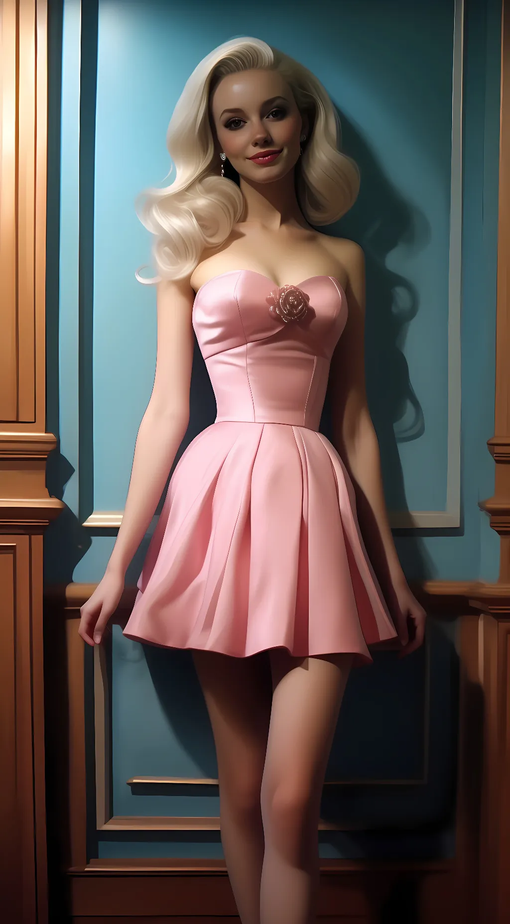 ai character: Barbie background