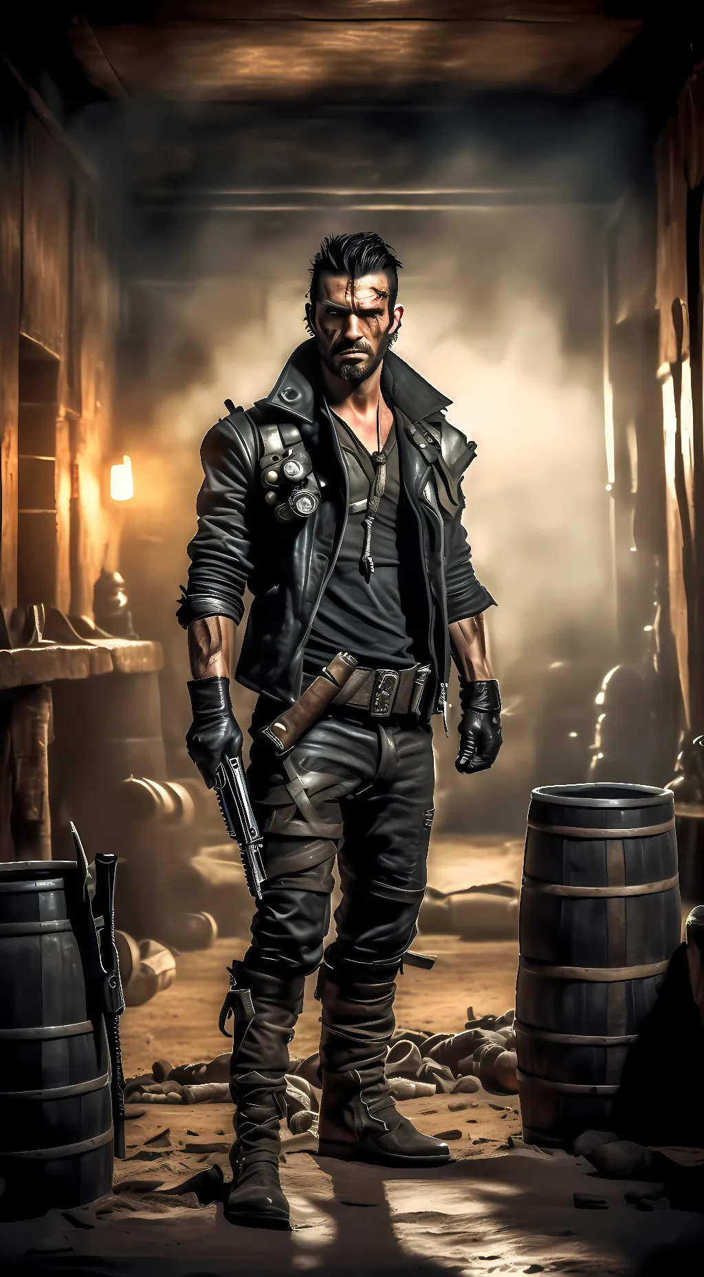 ai character: Mad Max background