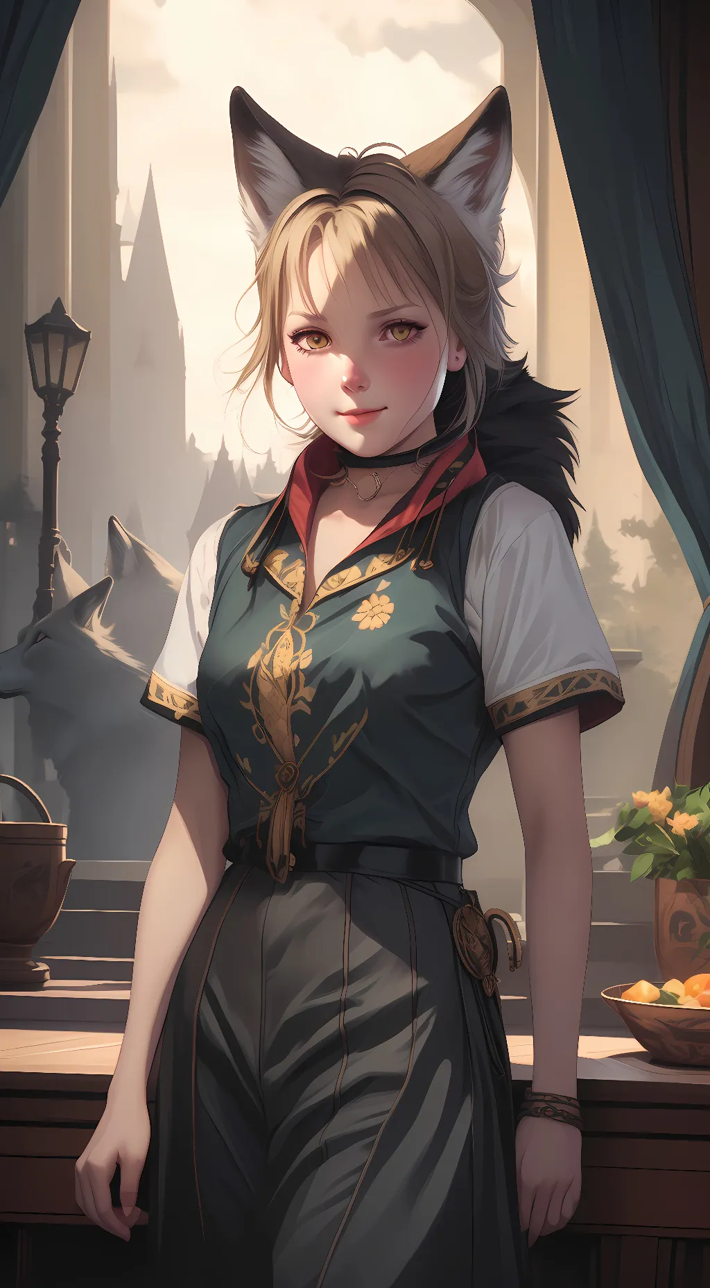 ai character: Saoirse (wolf girl background