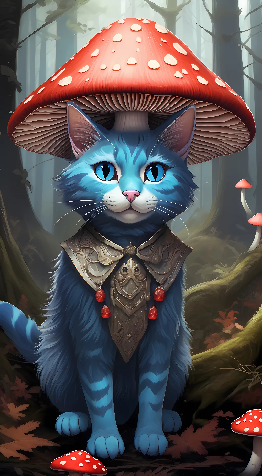 ai character: Smurth cat background