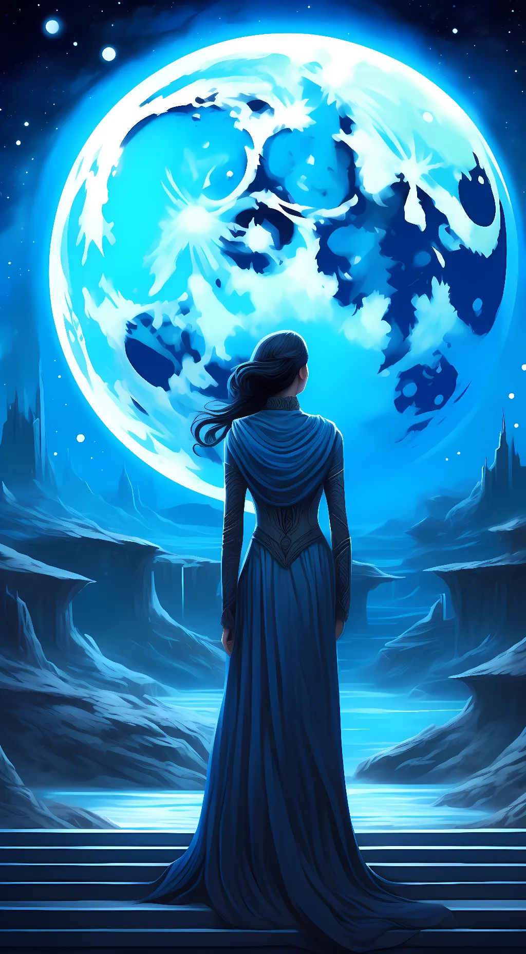 ai character: The Moon background