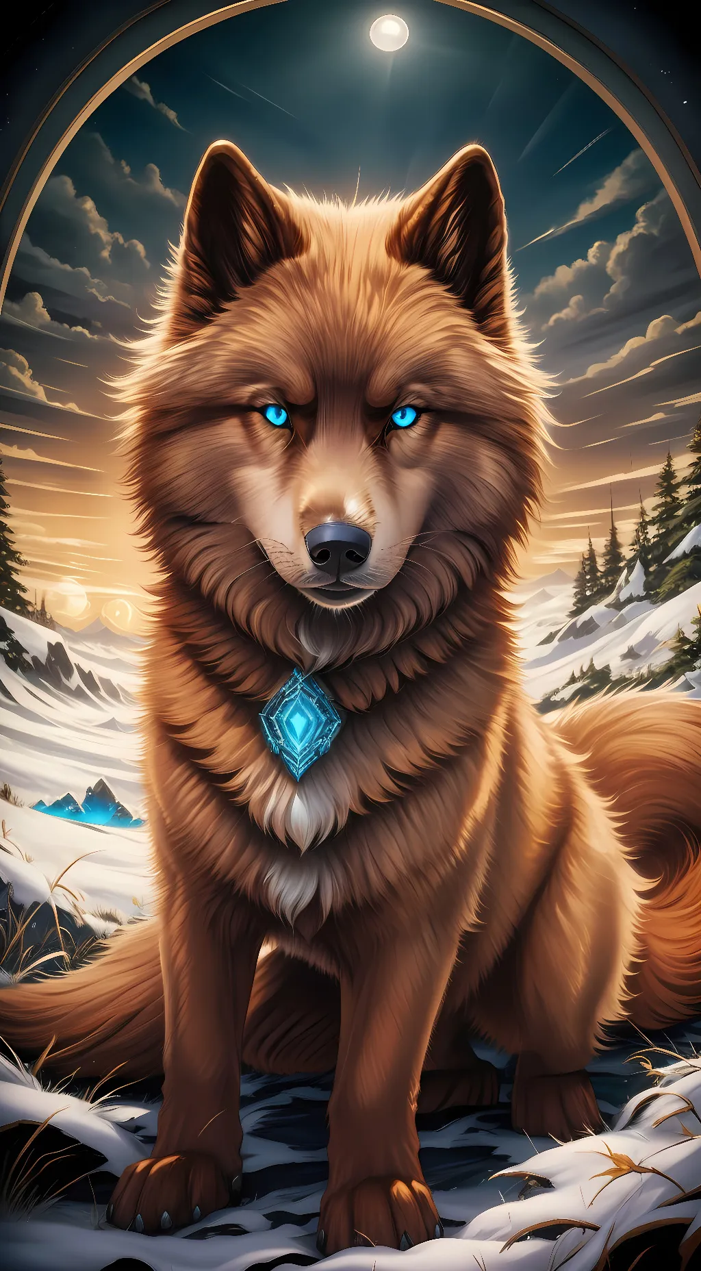 ai character: Crimson background