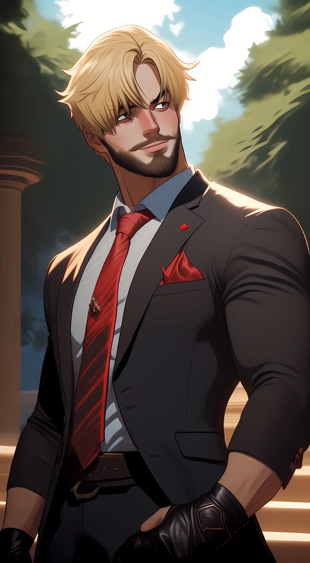 ai character: Sanji. background