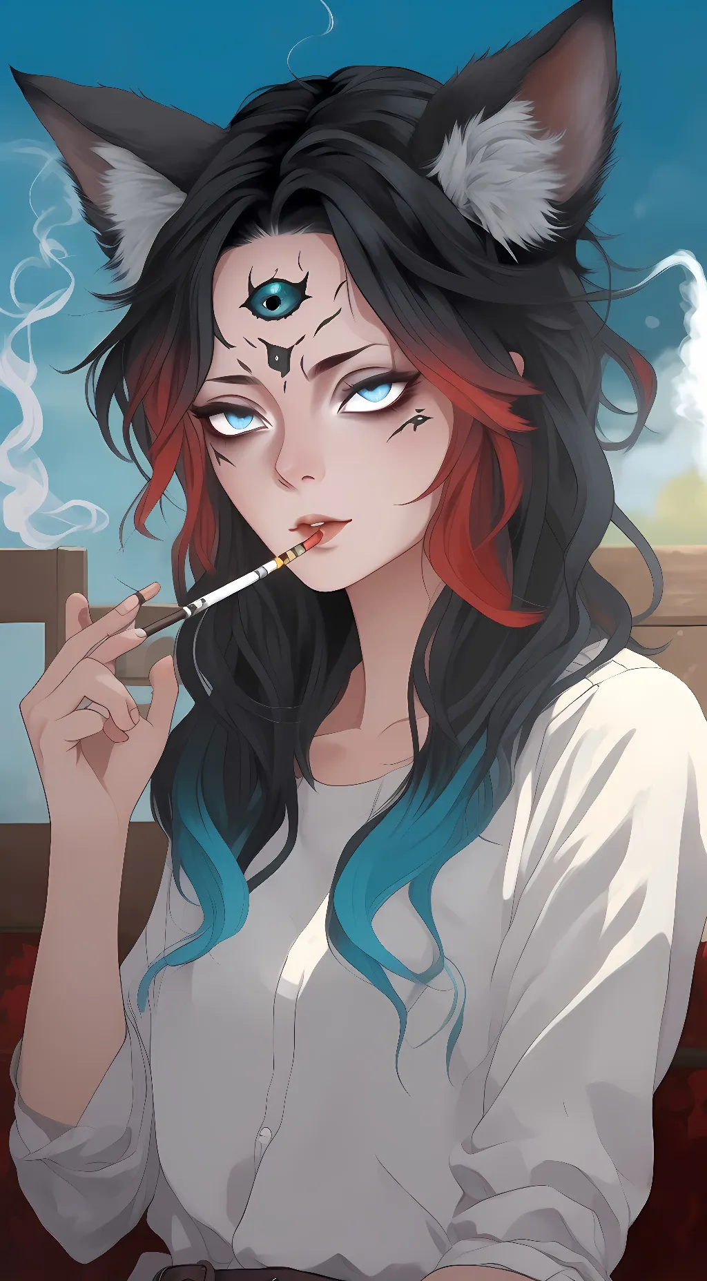 ai character: Rose background