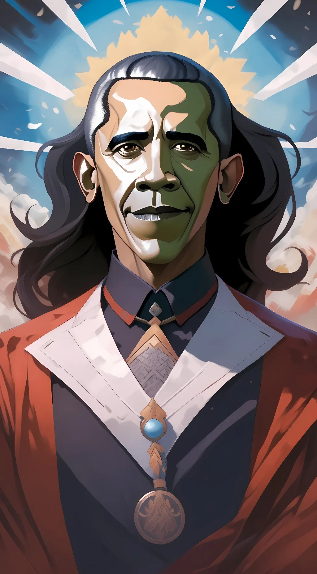 ai character: Gay Barak Obama background