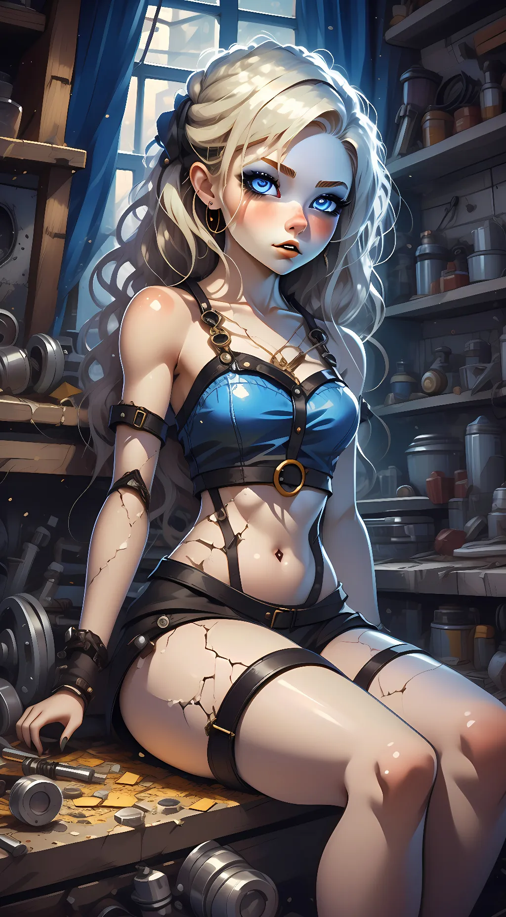 ai character: sapphire background