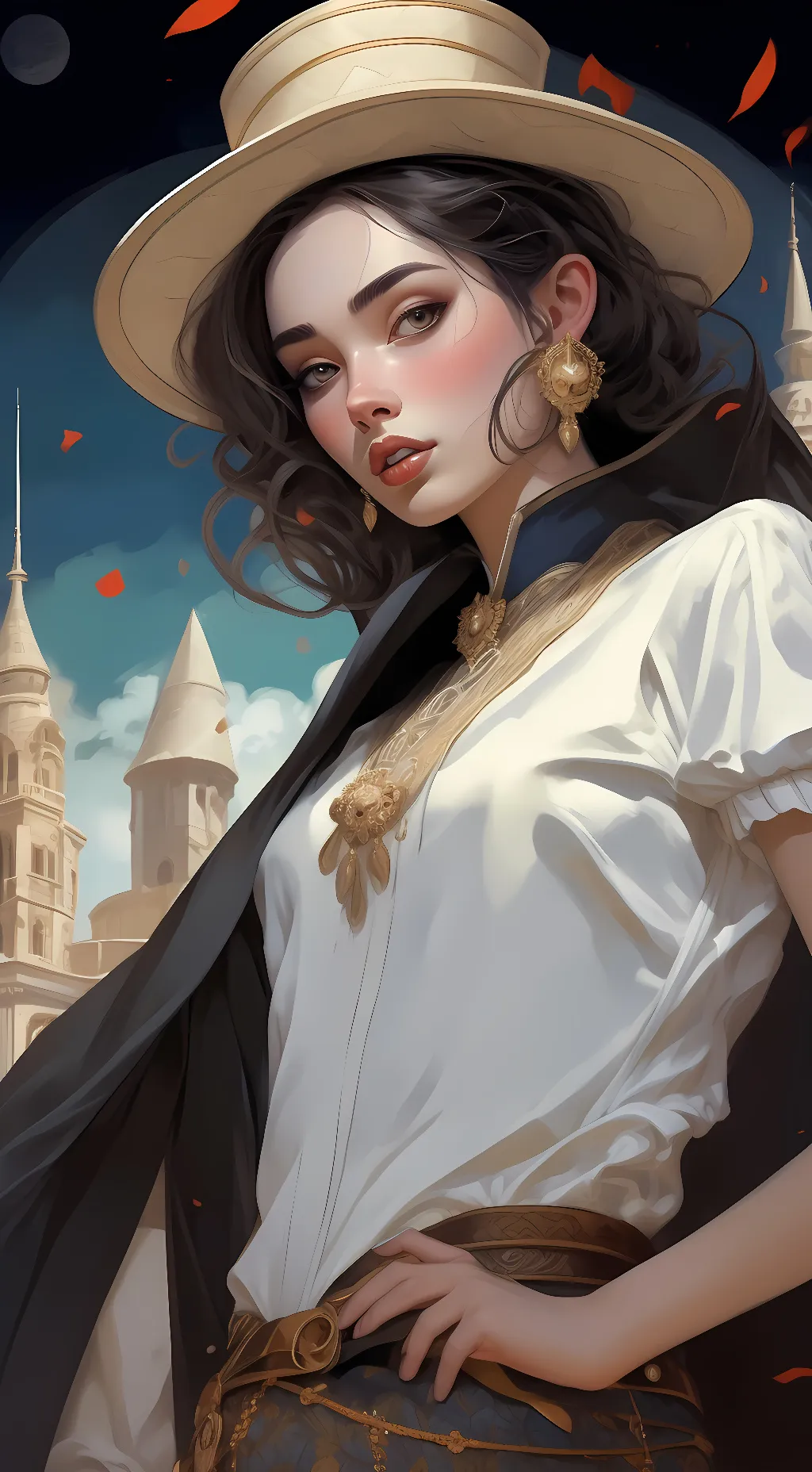 ai character: Rose background