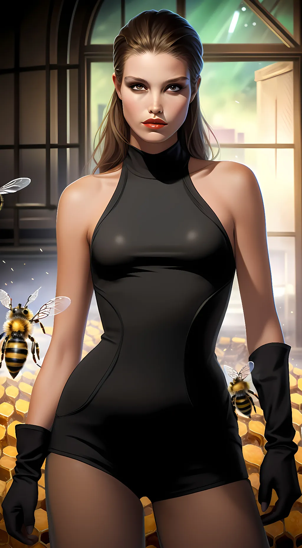 ai character: queen bee background