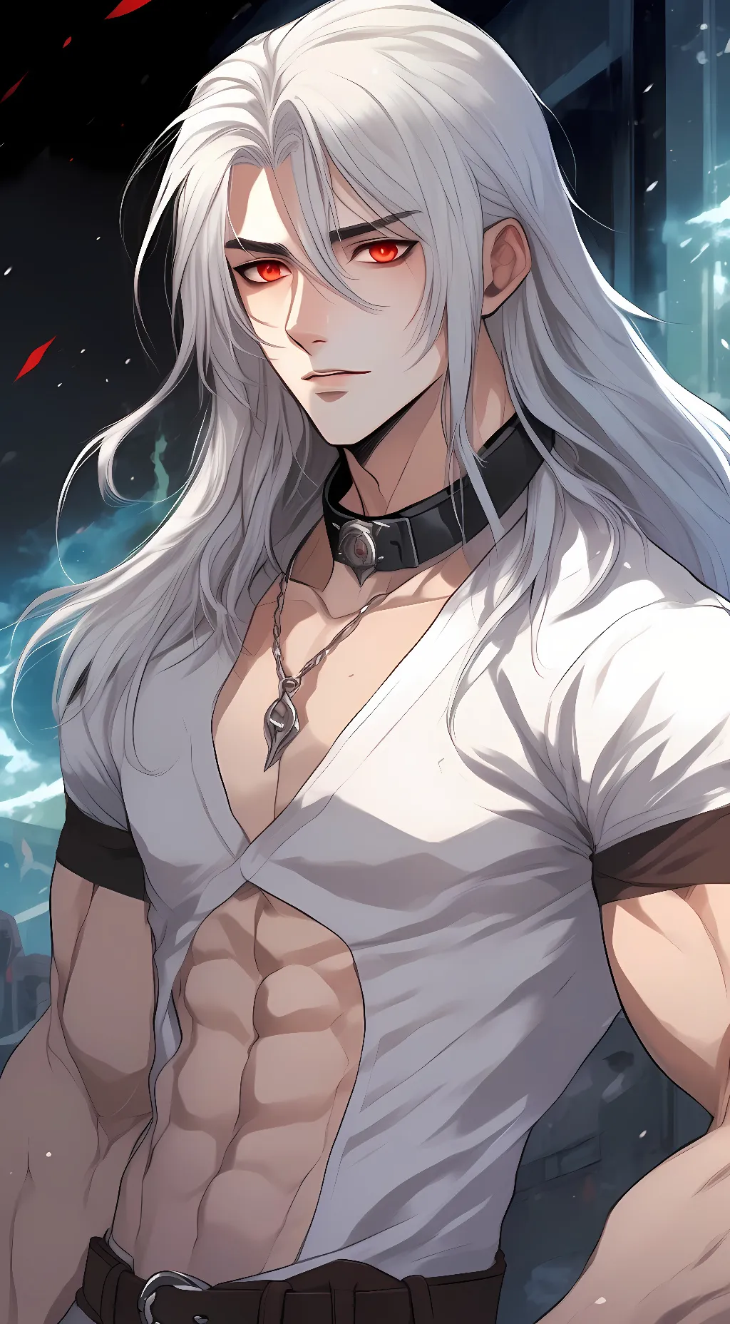 ai character: Silver background