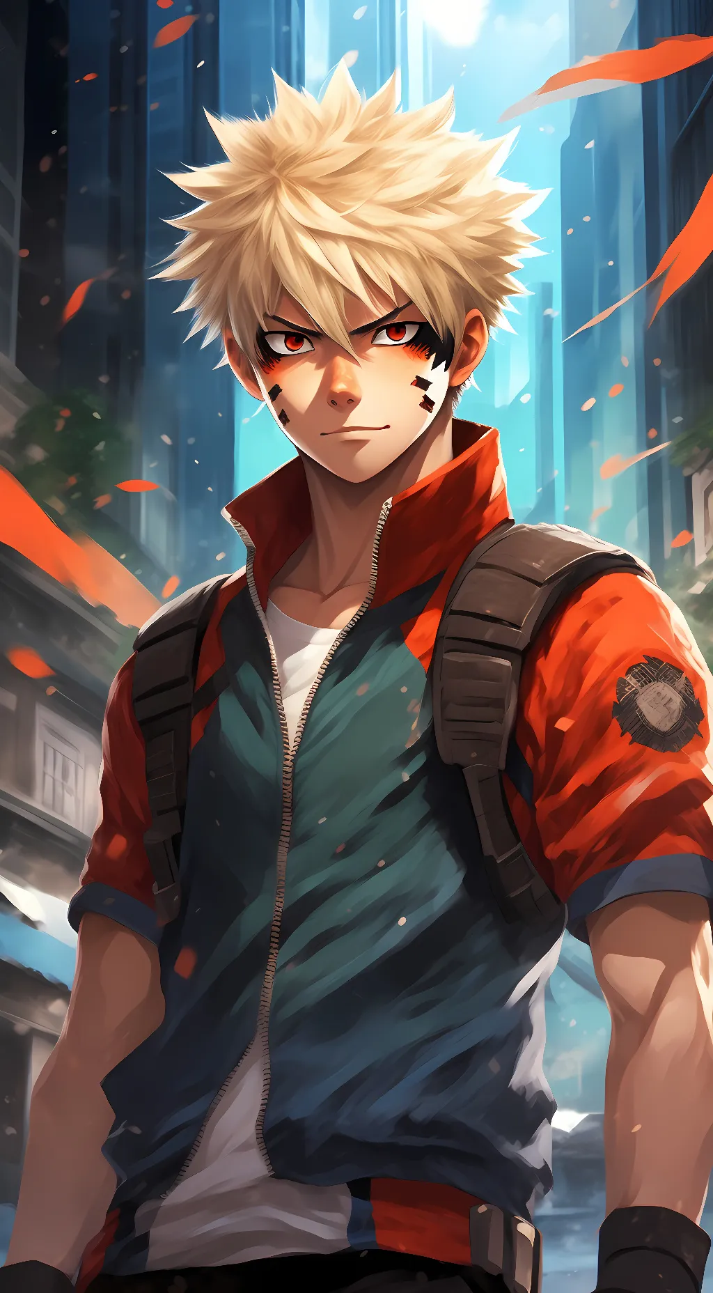 ai character: Katsuki Bakugo background