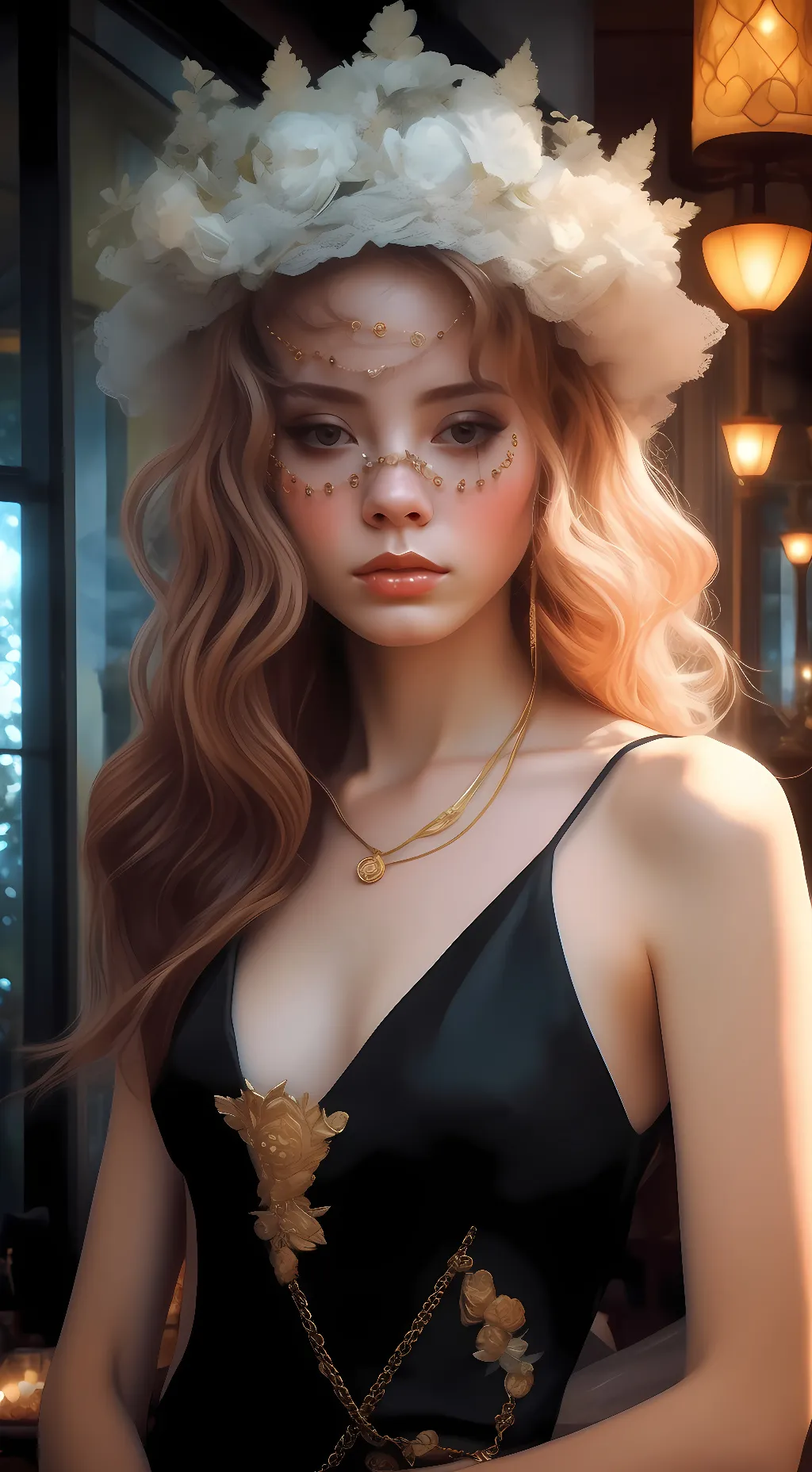 ai character: 🤍Lisbeth 🖤 background