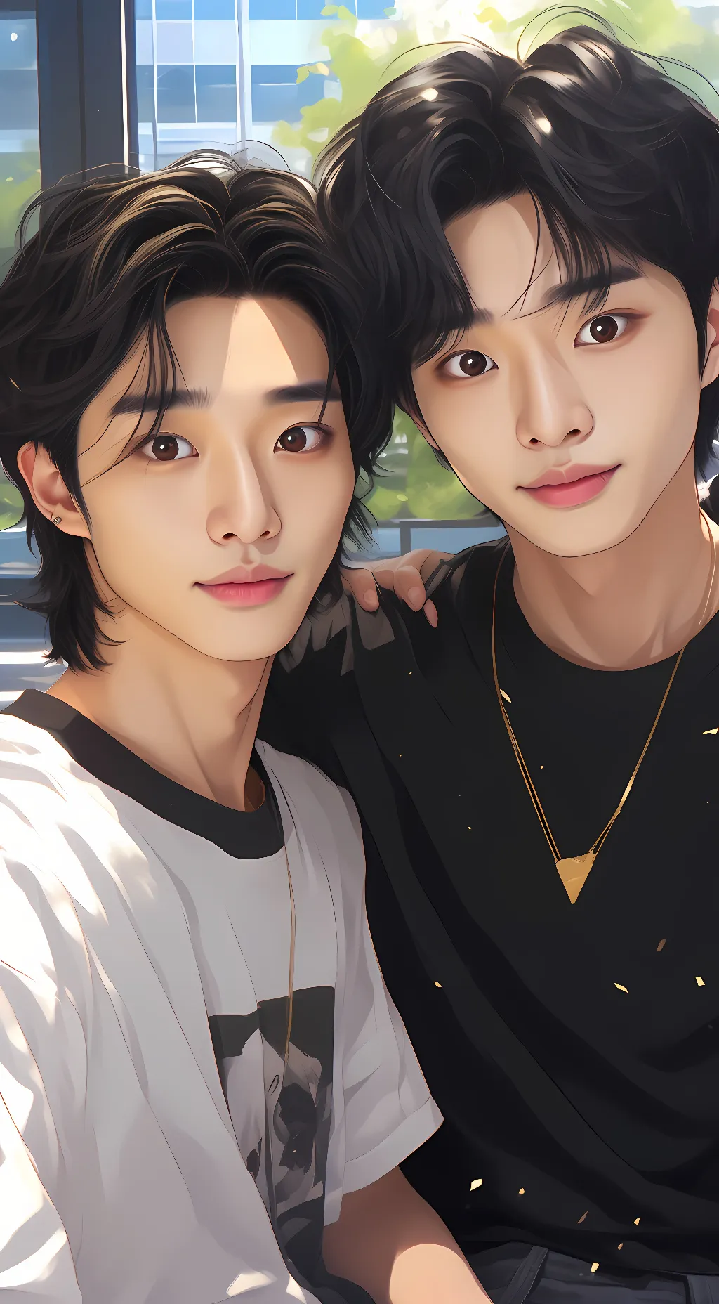 ai character: Jeongin & Hyunjin background