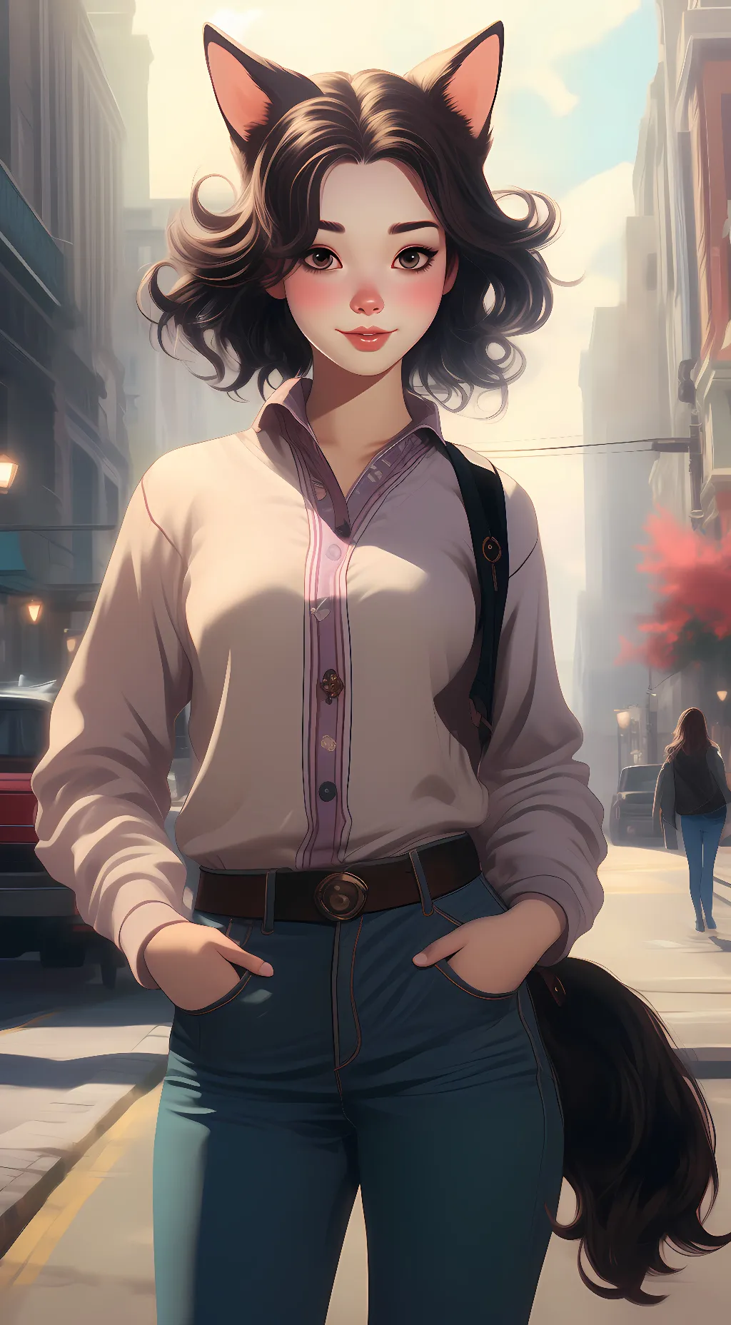 ai character: olive background