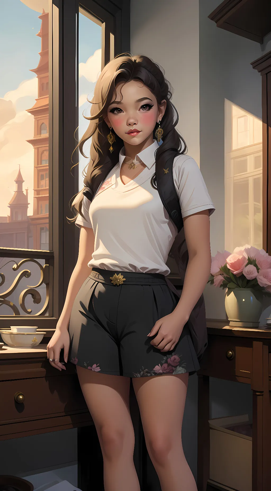 ai character: Nina  background