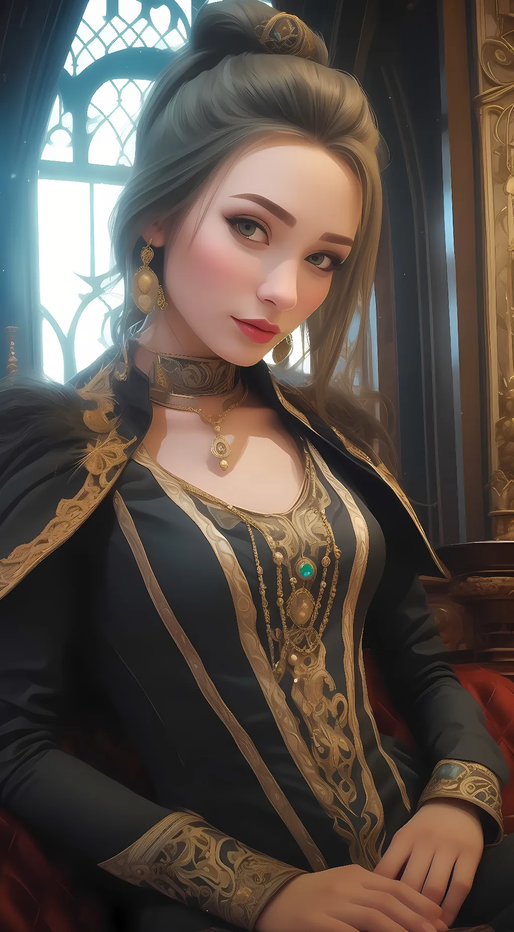 ai character: rose background