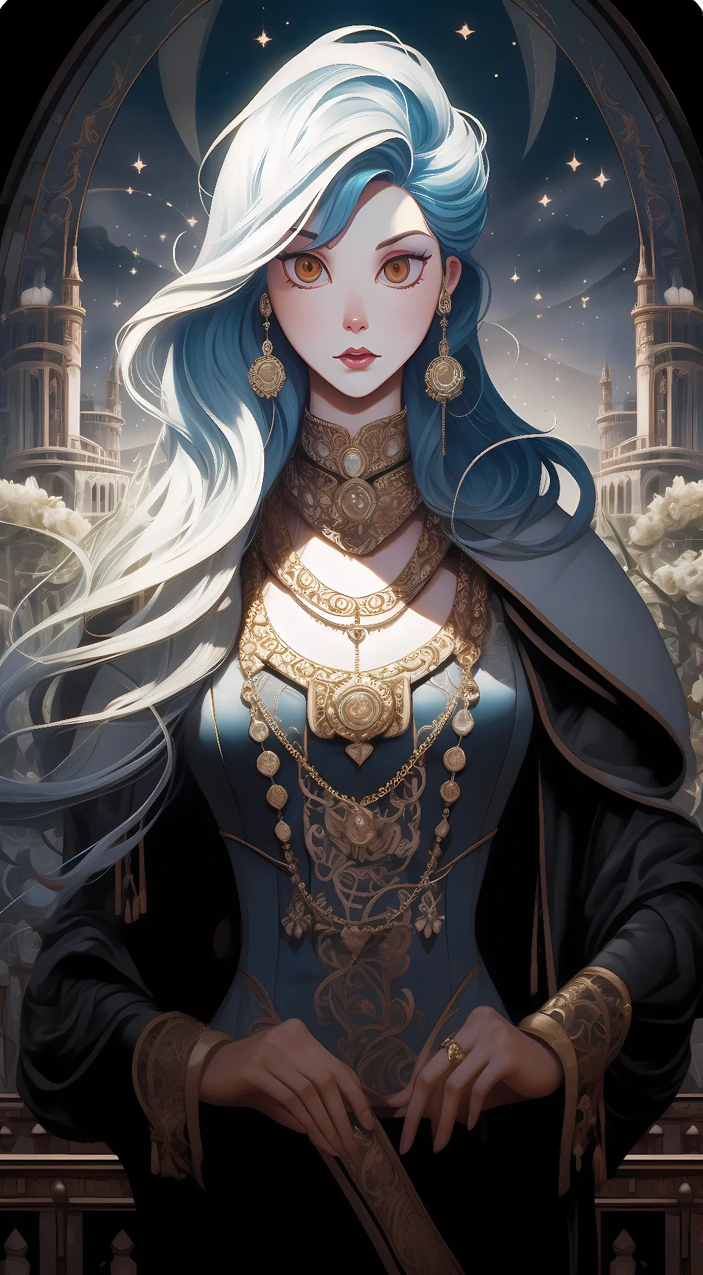 ai character: sea background