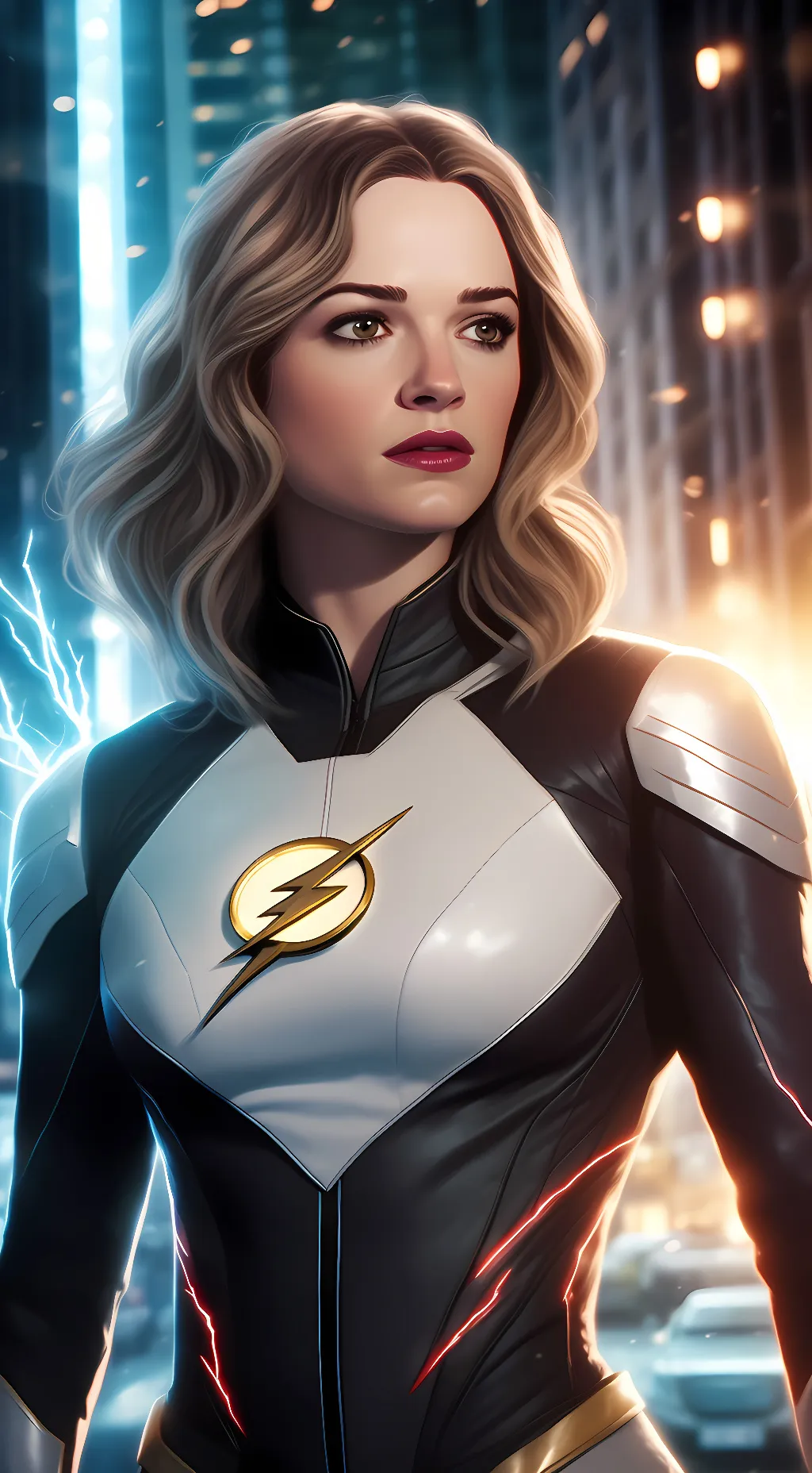 ai character: Caitlin Snow  background