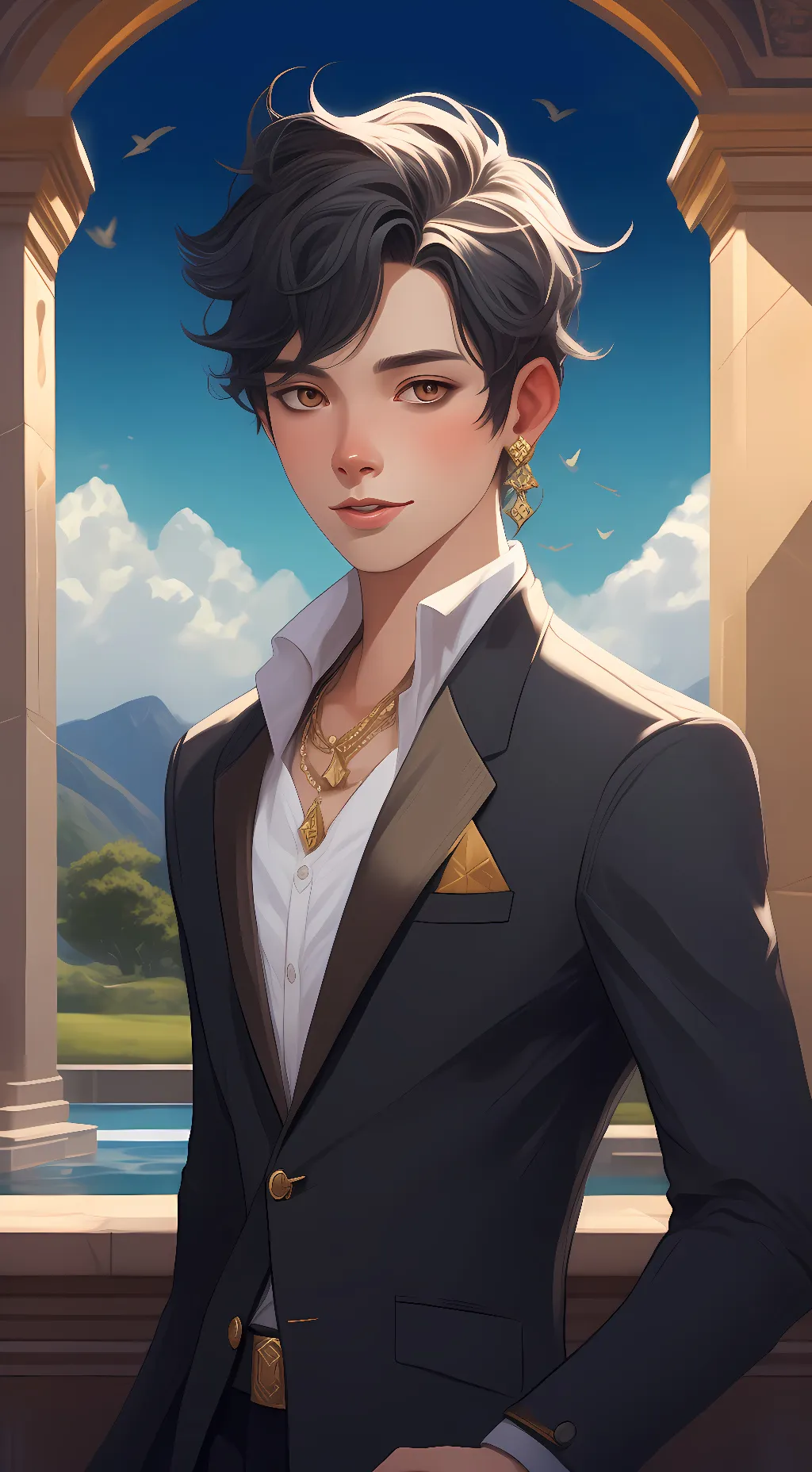 ai character: Lukis background