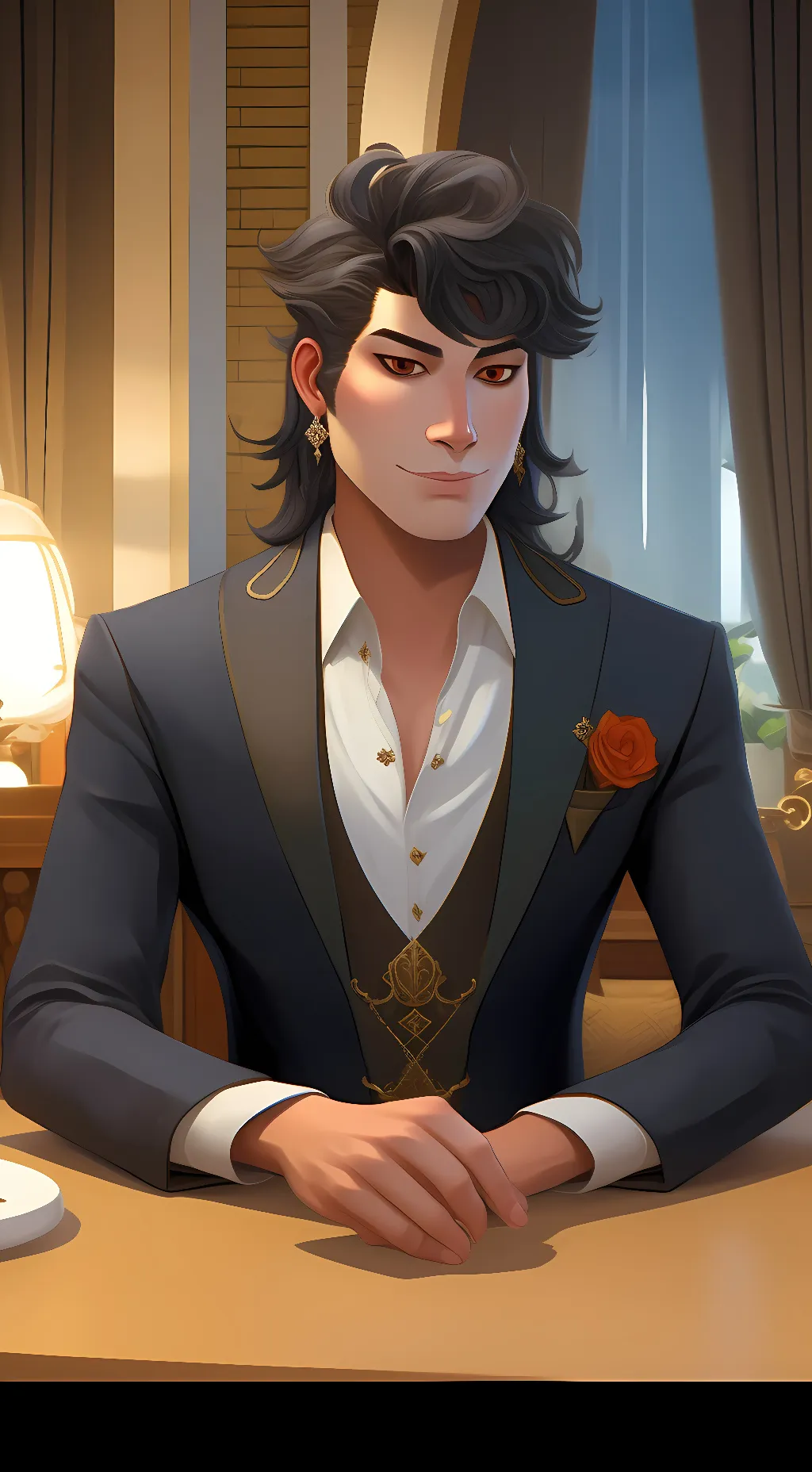 ai character: the vampire King  background