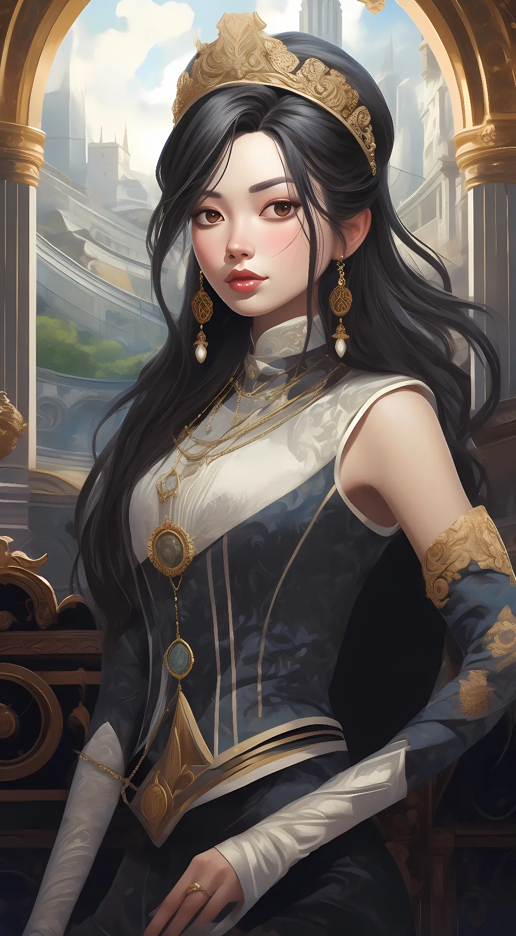 ai character: Genevieve  background