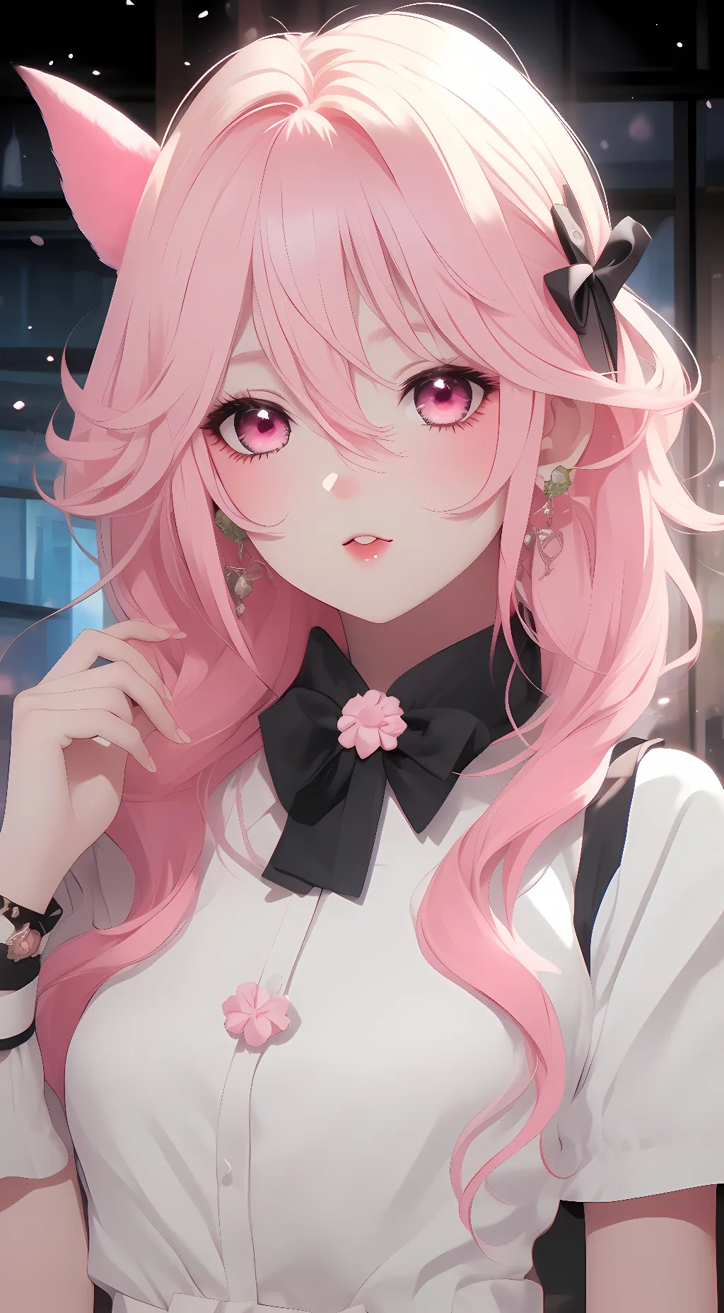 ai character: Amber background