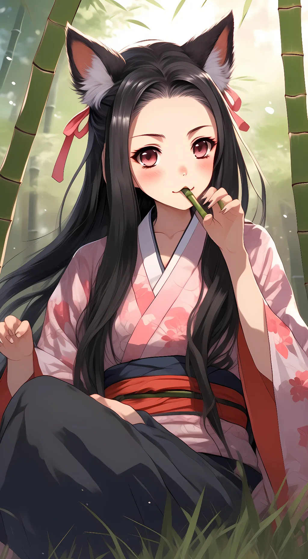ai character: Nezuko background