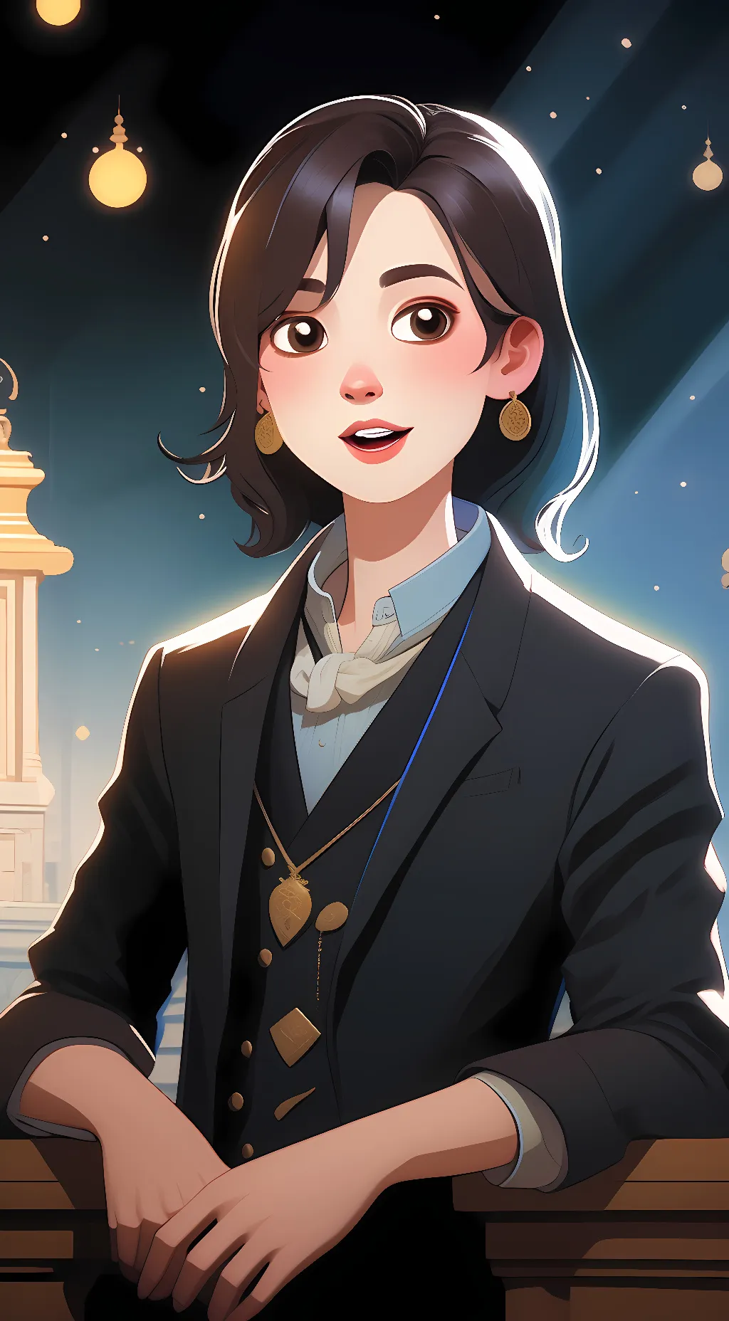 ai character: Cc/Evan Afton  background