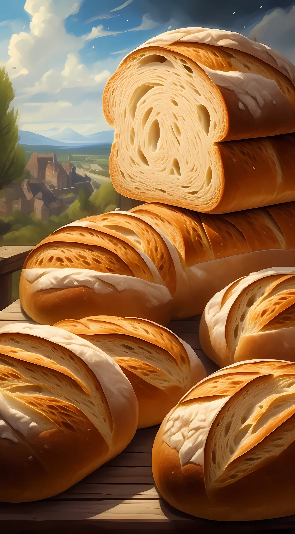 ai character: bread background