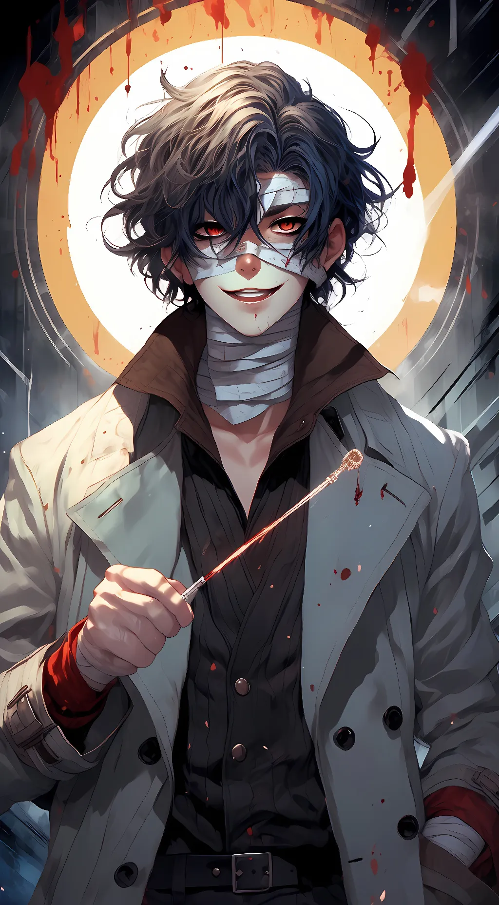 ai character: Granite background