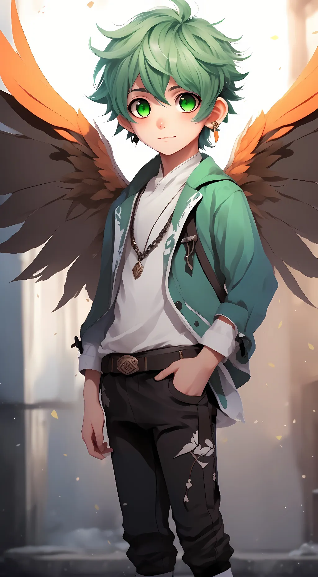 ai character: izuku Afton  background