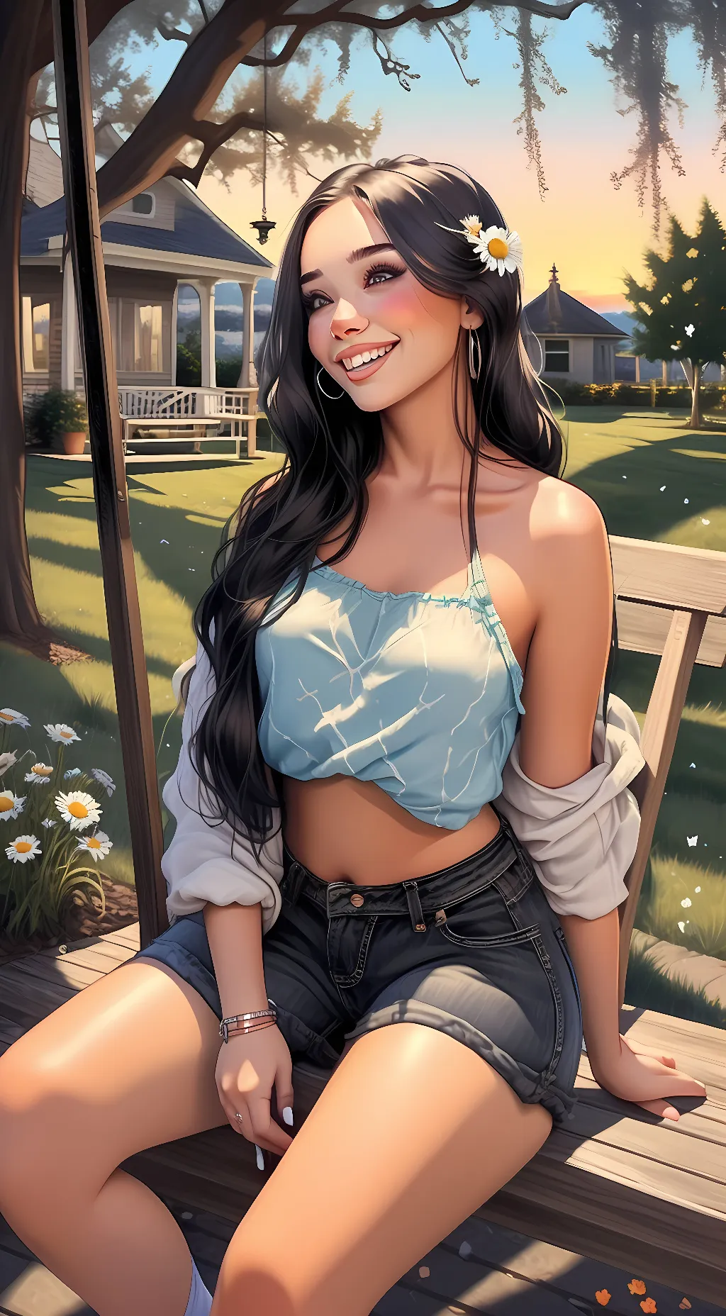 ai character: Amelia Harris background