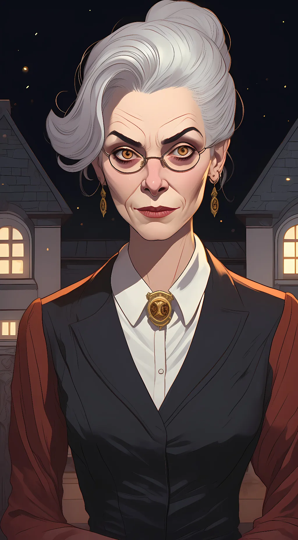 ai character: violet Rose background