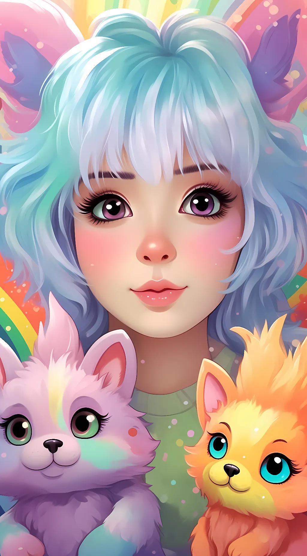 ai character: Sparkle Pop background