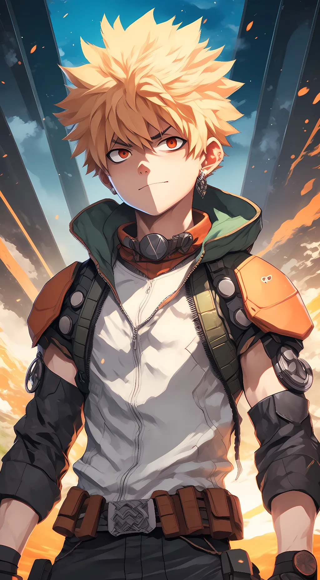 ai character: 💋 bakugo 😏  background