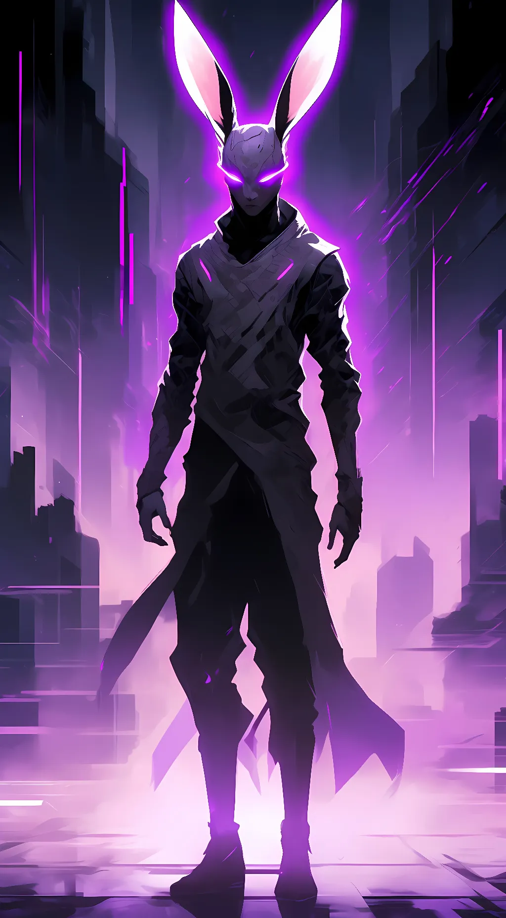 ai character: Glitchtrap/Malware background