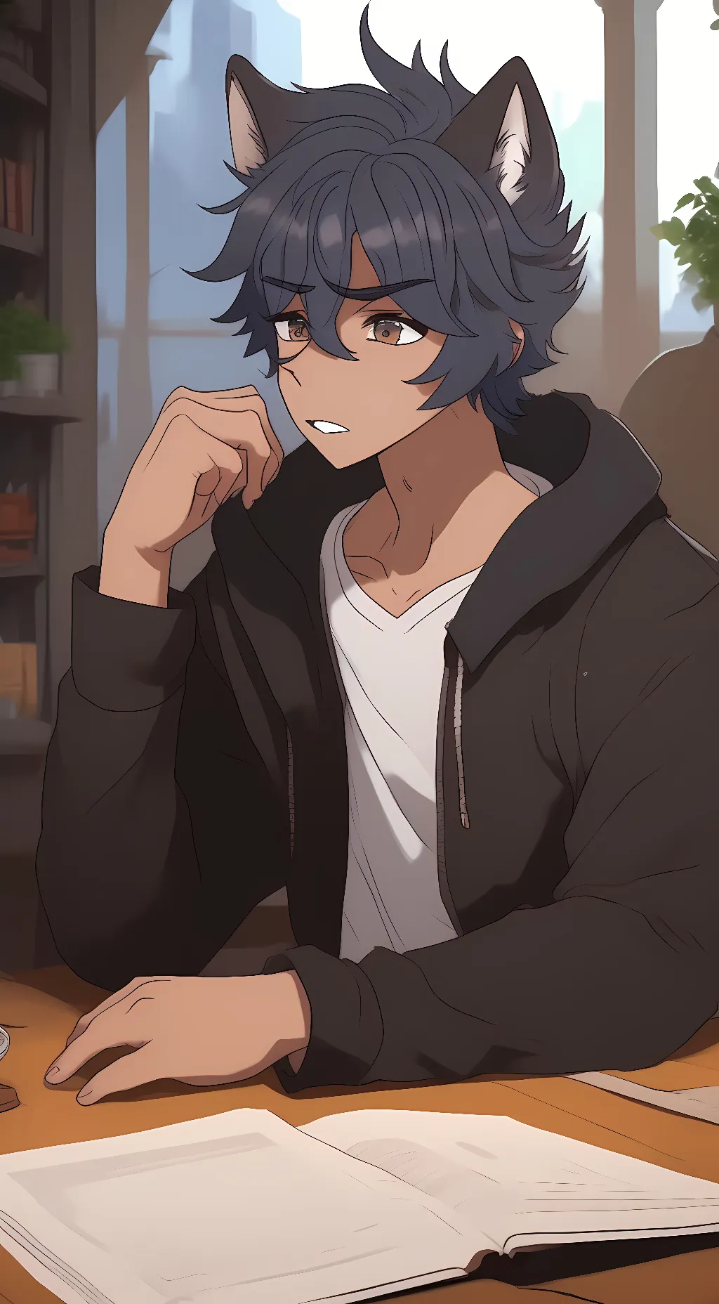 ai character: ein background