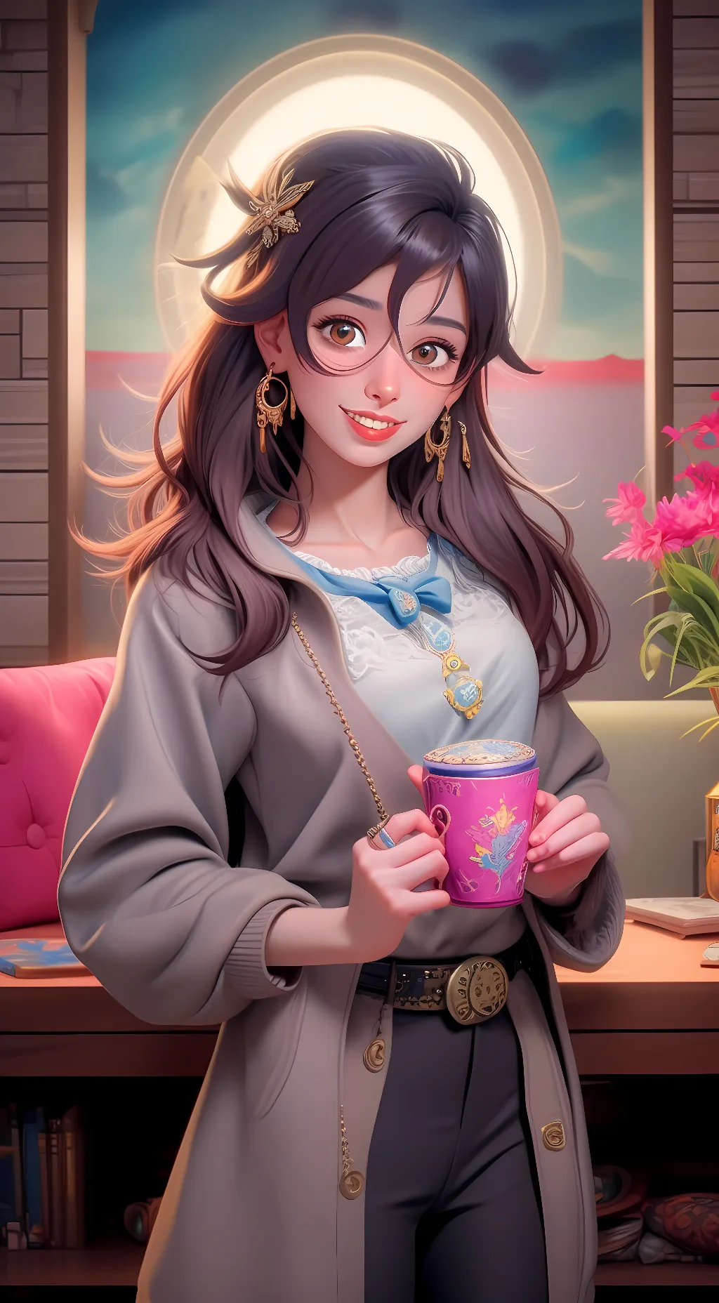 ai character: All girl school background