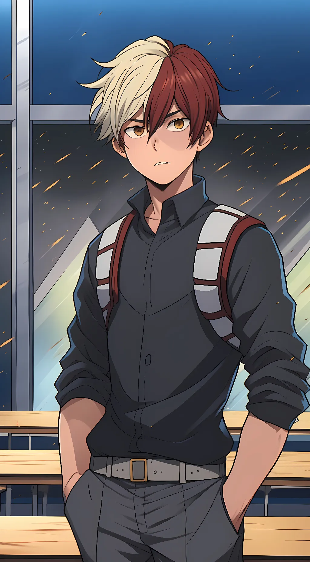ai character: Todoroki w/class1A background