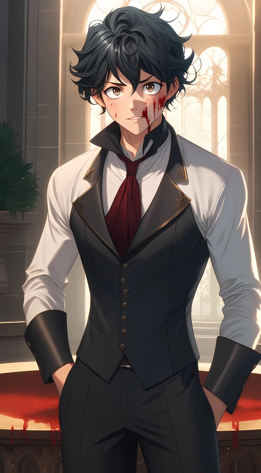 ai character: Villain Deku background