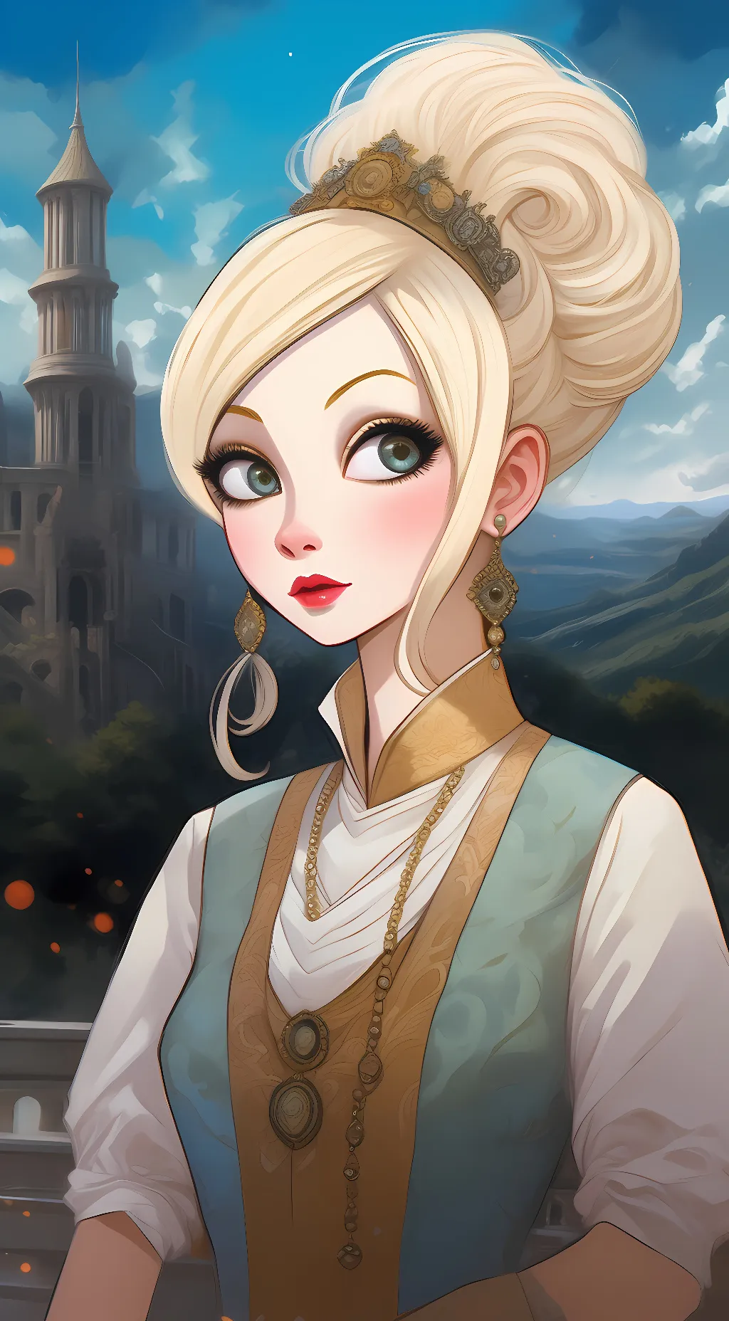 ai character: Apple White background