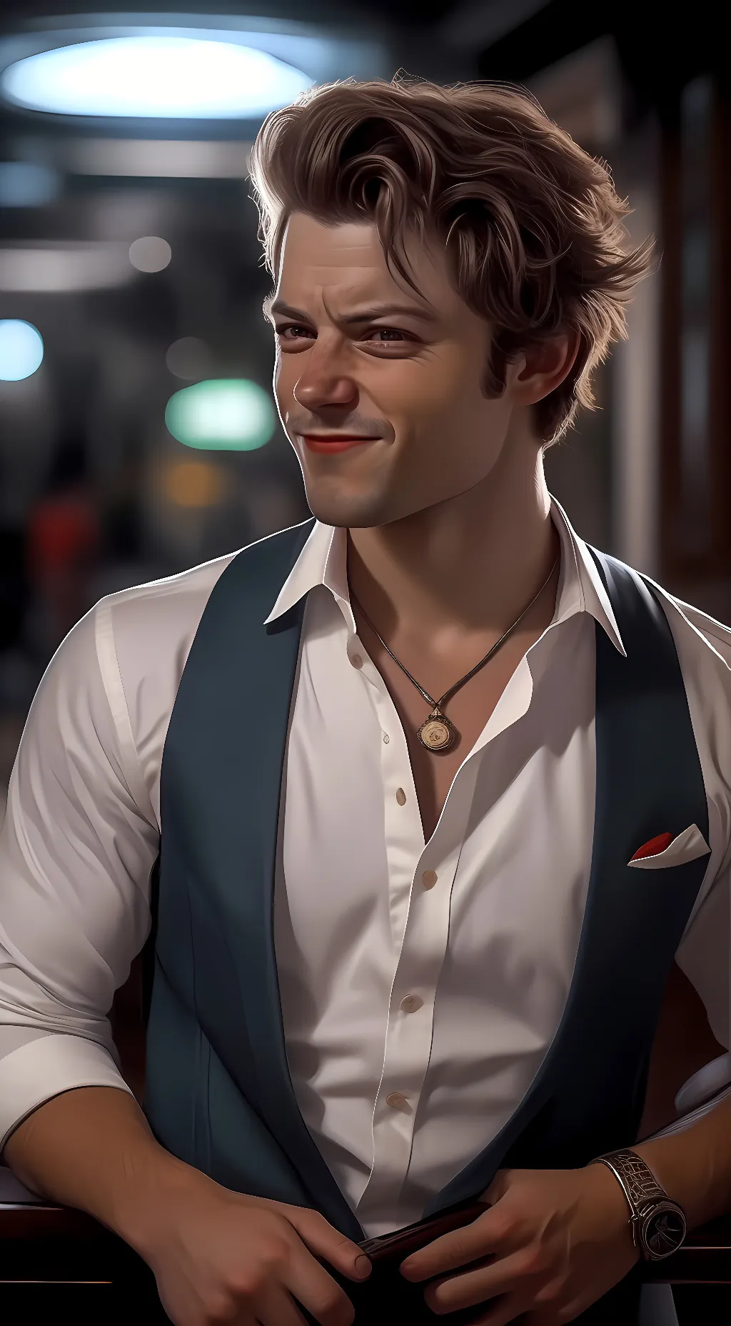 ai character: JJ maybank/Rudy  background