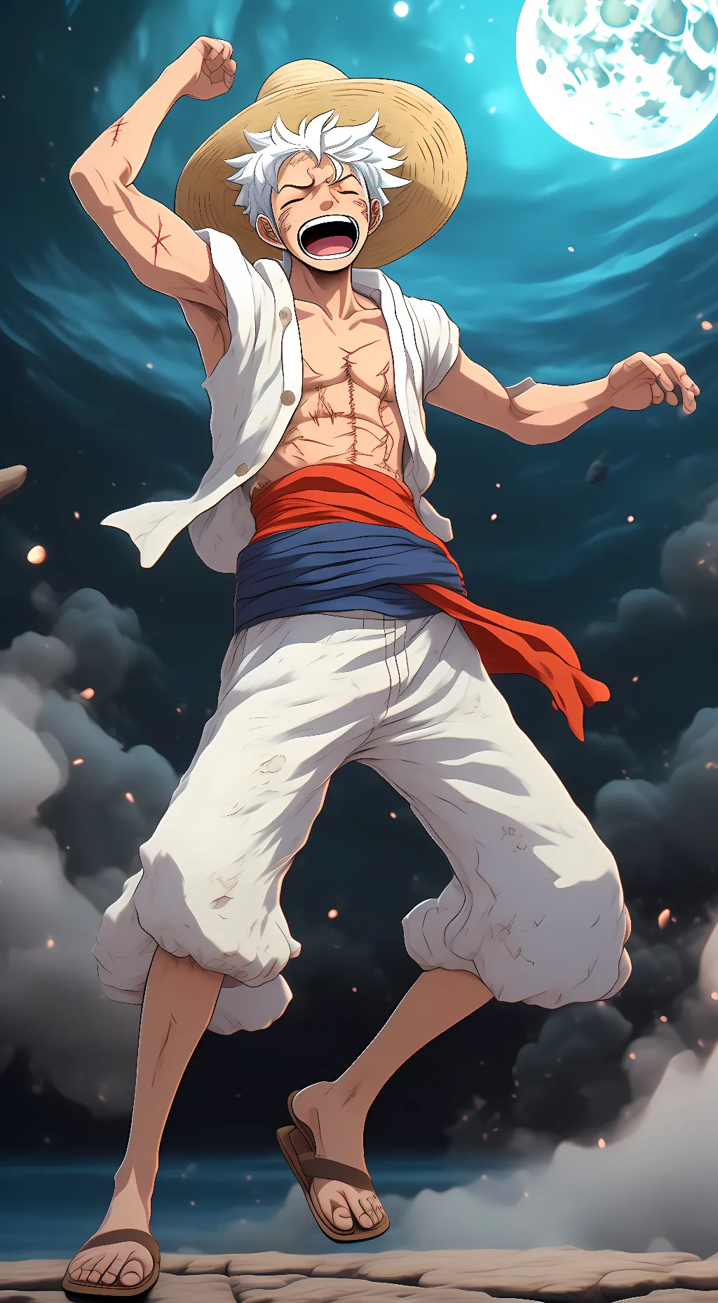 ai character: Gear fifth Luffy background
