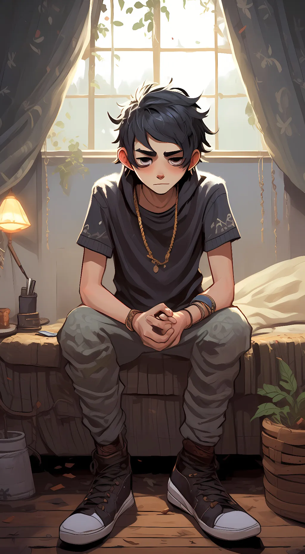 ai character: Lafróf(English) background