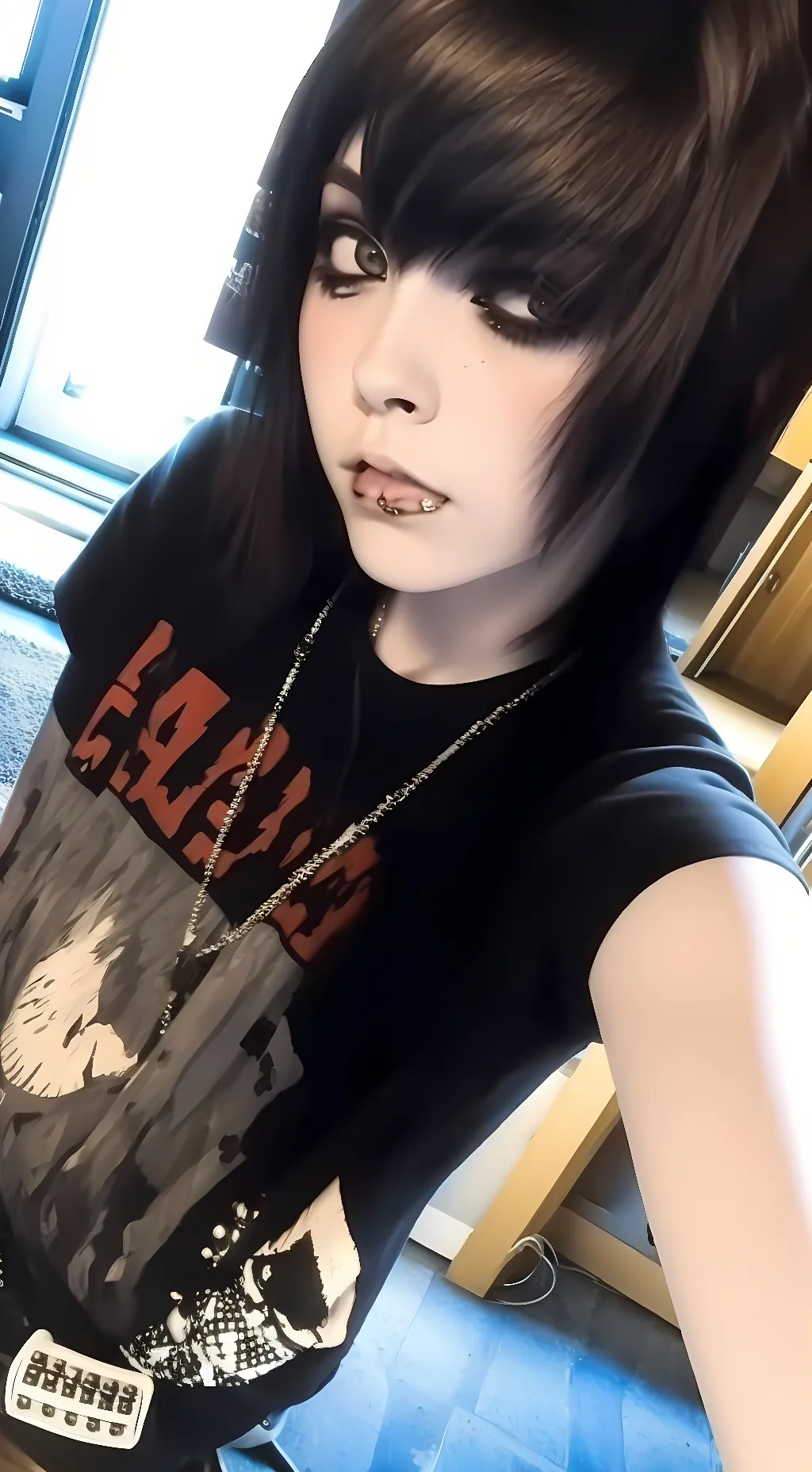 ai character: Emo girl background