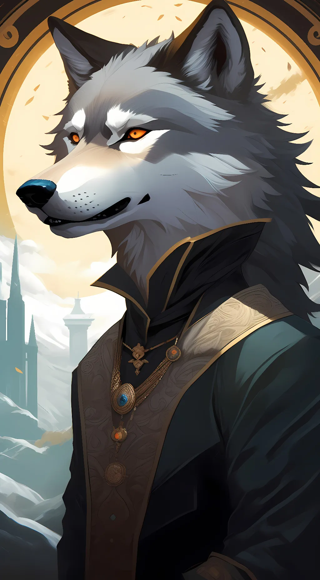 ai character: wolfed background