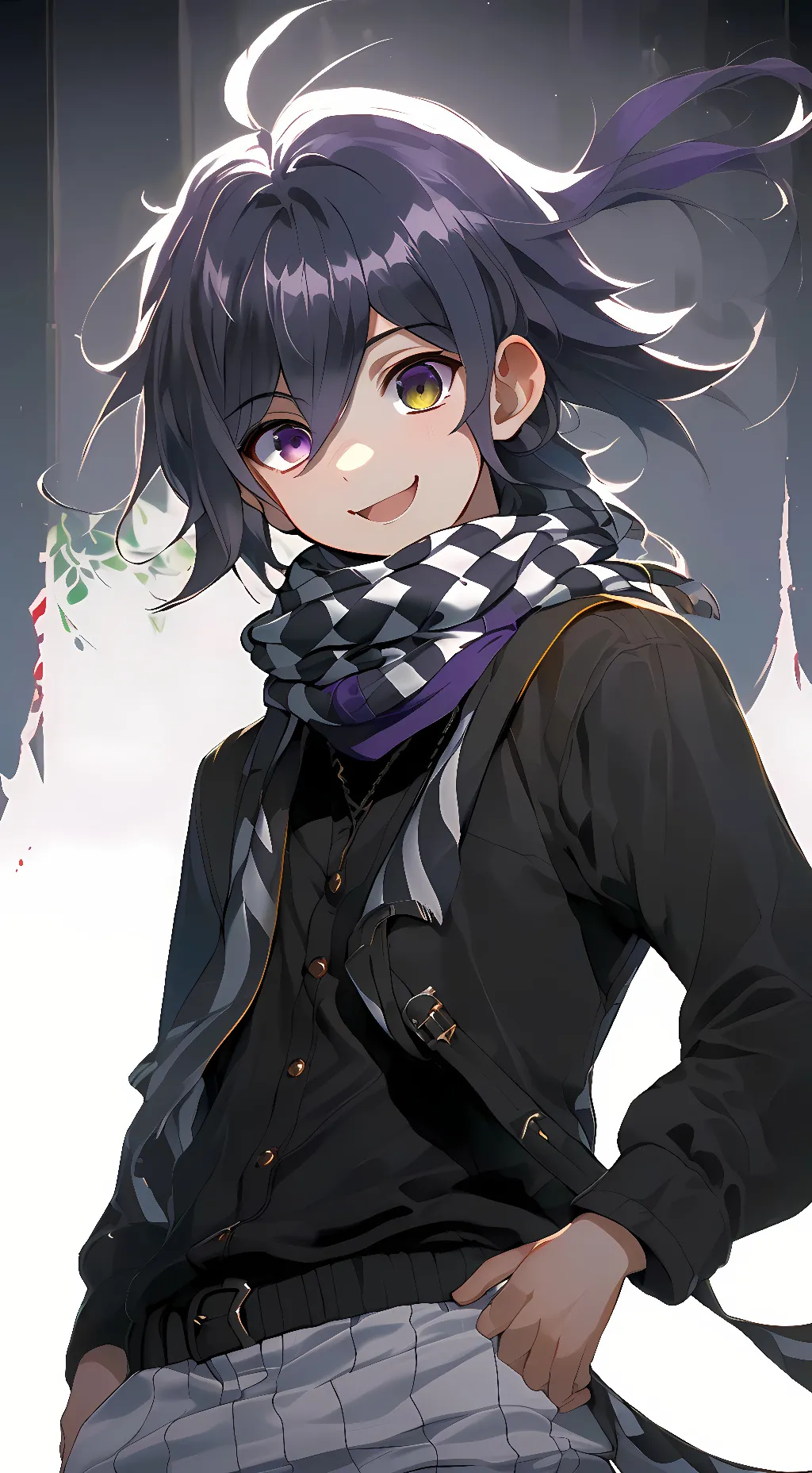 ai character: kokichi  background