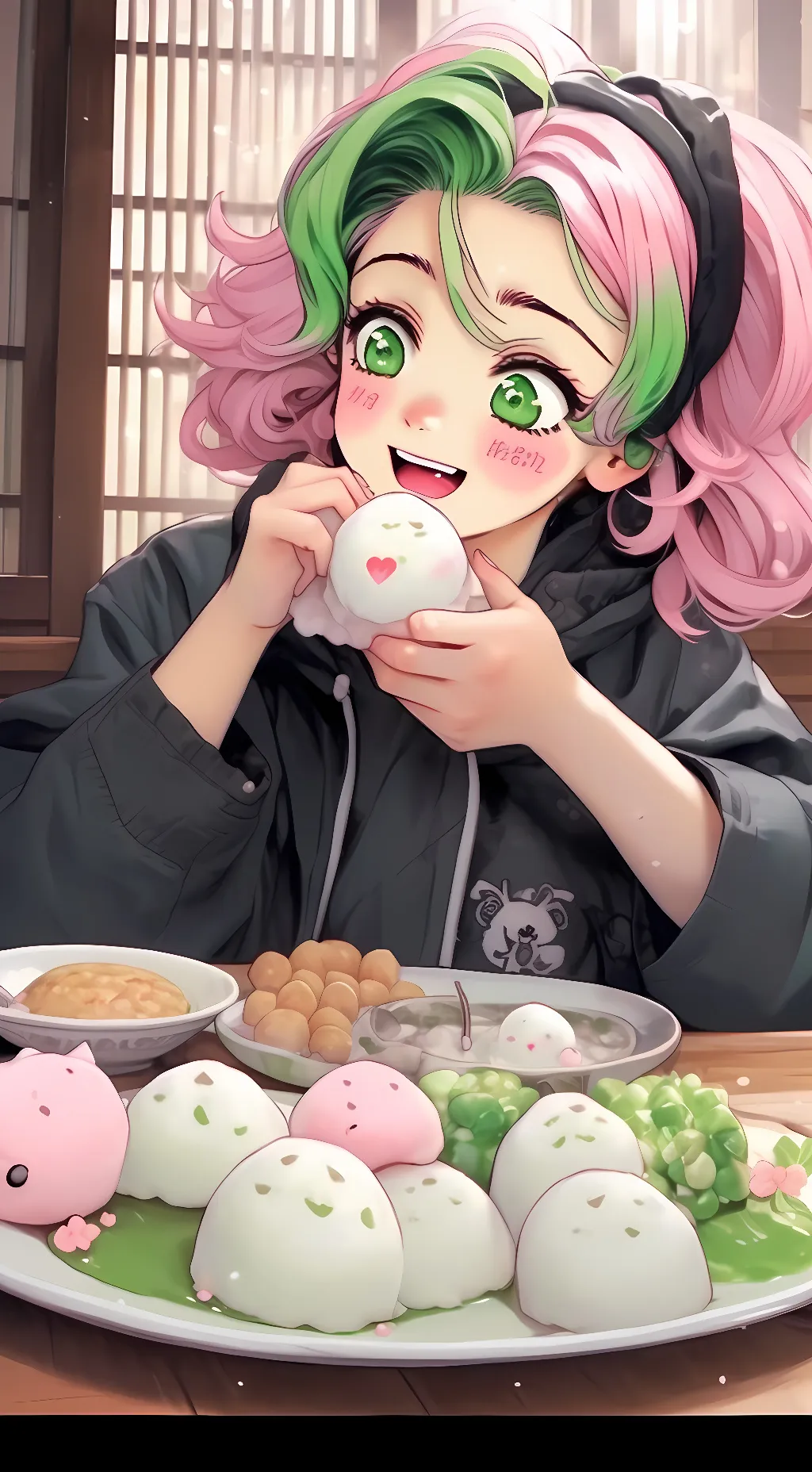 ai character: Mitsuri k. background