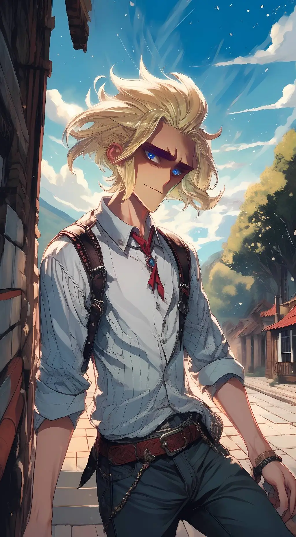 ai character: Toshinori Yagi  background